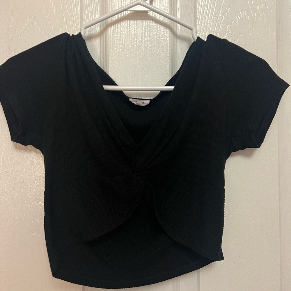 Garage Black Scrunched T Shirt